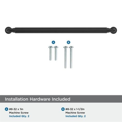 Cowrie Zinc Matte Black Cabinet Pull 22