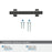 Davenport Zinc Matte Black Cabinet Pull 35