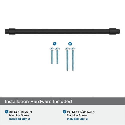Destine Zinc Matte Black Cabinet Pull 23