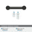 Dupont Circle Zinc Matte Black Cabinet Pull 20