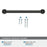 Dupont Circle Zinc Matte Black Cabinet Pull 22