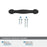 Enlivity Zinc Matte Black Cabinet Pull 17