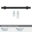 Everett Zinc Matte Black Cabinet Pull 18