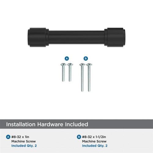 Faircrest Zinc & Steel Matte Black Cabinet Pull 19