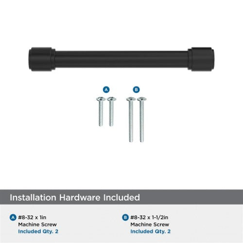 Faircrest Zinc & Steel Matte Black Cabinet Pull 21