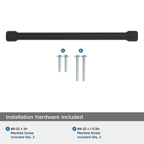 Faraday Zinc Matte Black Cabinet Pull 24