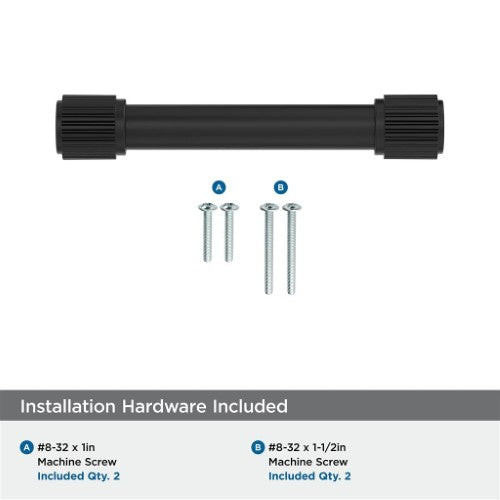 Farewind Zinc Matte Black Cabinet Pull 20
