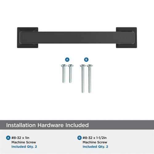 Lintel Zinc Matte Black Cabinet Pull 20
