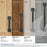 Lintel Zinc Matte Black Cabinet Pull 37