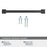 Lintel Zinc Matte Black Cabinet Pull 23