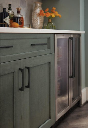 Merced Zinc Matte Black Cabinet Pull 30