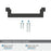 Rockhurst Zinc Matte Black Cabinet Pull 15