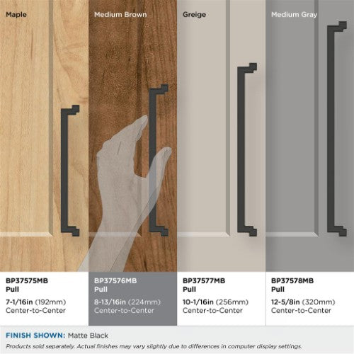 Rockhurst Zinc Matte Black Cabinet Pull 20