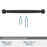 Stature Zinc Matte Black Cabinet Pull 21