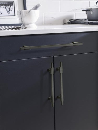 Urbanite Zinc & Aluminum Matte Black / Matte Black Cabinet Pull 12