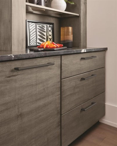 Versa Zinc Matte Black Cabinet Pull 19