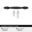 Intertwine Aluminum Matte Black Cabinet Pull 10