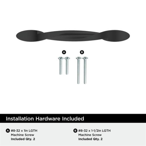 Intertwine Aluminum Matte Black Cabinet Pull 10