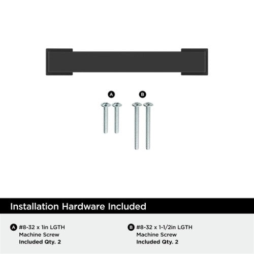 Bridgeport Zinc Matte Black Cabinet Pull 9