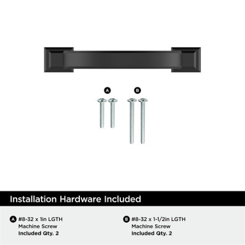 Sheffield Zinc Matte Black Cabinet Pull 9