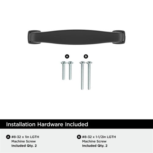 Franklin Zinc Matte Black Cabinet Pull 9
