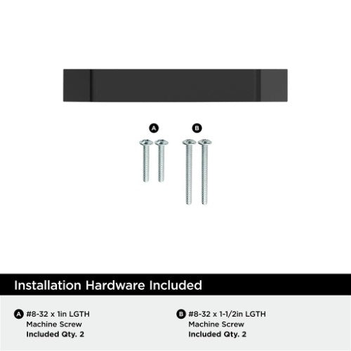 Evolve Zinc Matte Black Cabinet Pull 9