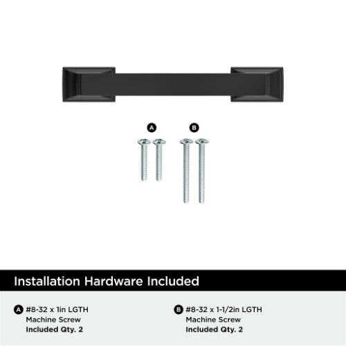 Incisive Zinc Matte Black Cabinet Pull 9
