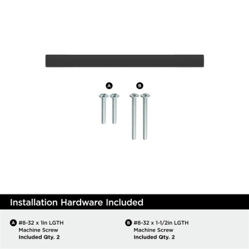 Cityscape Zinc Matte Black Cabinet Pull 13