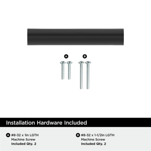 Composite Zinc Matte Black Cabinet Pull 11