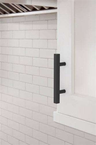 Bar Pulls Square Zinc Matte Black Cabinet Pull 10