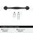 Fairfield Zinc Matte Black Cabinet Pull 10