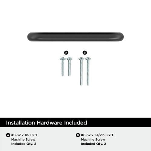 Wire Pulls Carbon Steel Matte Black Cabinet Pull 7