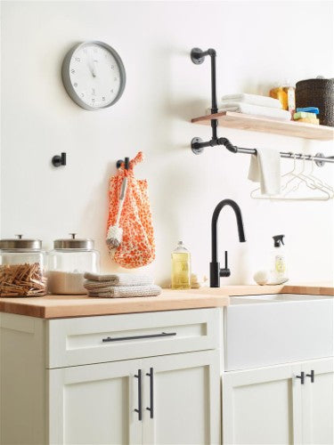 Arrondi Stainless Steel Matte Black Hook 9
