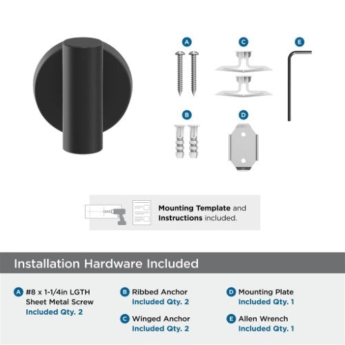 Arrondi Stainless Steel Matte Black Hook 3
