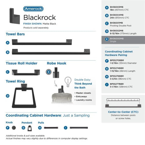 Blackrock Zinc Matte Black Hook 7