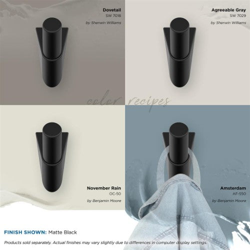 Acclivity Zinc Matte Black Hook 7