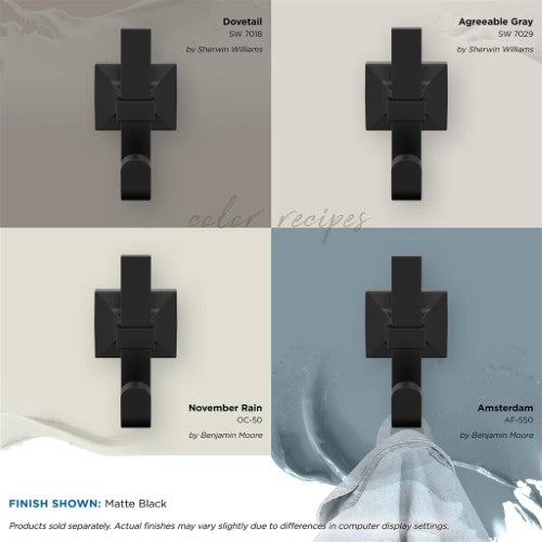 Burbank Zinc Matte Black Hook 7