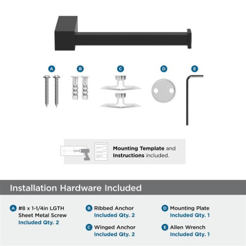 Monument Zinc & Stainless Steel Matte Black Toilet Paper Holder 3