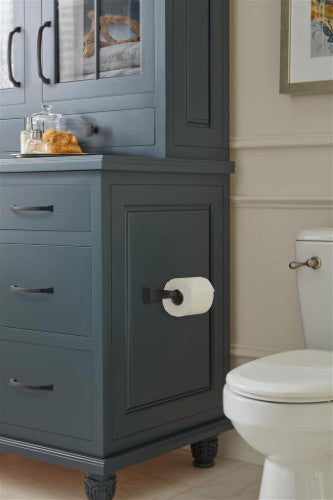 Revitalize Zinc & Stainless Steel Matte Black Toilet Paper Holder 5