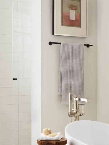 Arrondi Stainless Steel Matte Black Towel Bar 19