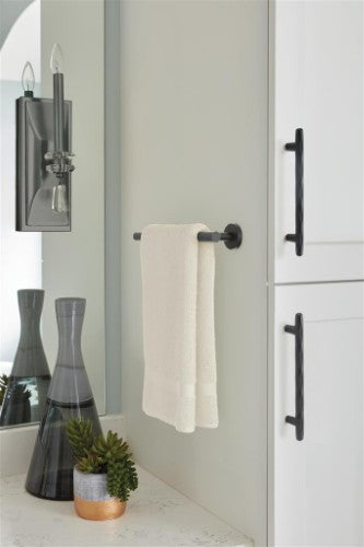 Arrondi Stainless Steel Matte Black Towel Bar 14