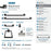 Blackrock Zinc & Stainless Steel Matte Black Towel Bar 15