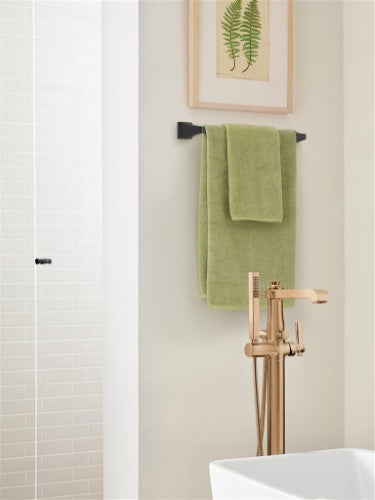 Mulholland Zinc & Stainless Steel Matte Black Towel Bar 9