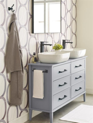 Mulholland Zinc & Stainless Steel Matte Black Towel Bar 8