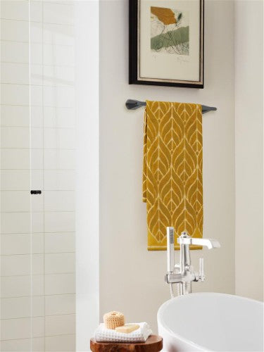 St. Vincent Zinc & Stainless Steel Matte Black Towel Bar 6