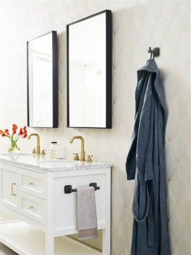 Stature Zinc & Stainless Steel Matte Black Towel Bar 8