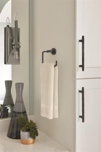 Arrondi Stainless Steel Matte Black Towel Ring 6