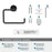 Arrondi Stainless Steel Matte Black Towel Ring 5