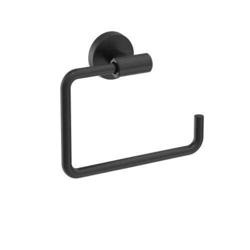 Arrondi Stainless Steel Matte Black Towel Ring 1