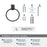Highland Ridge Zinc & Stainless Steel Matte Black Towel Ring 3